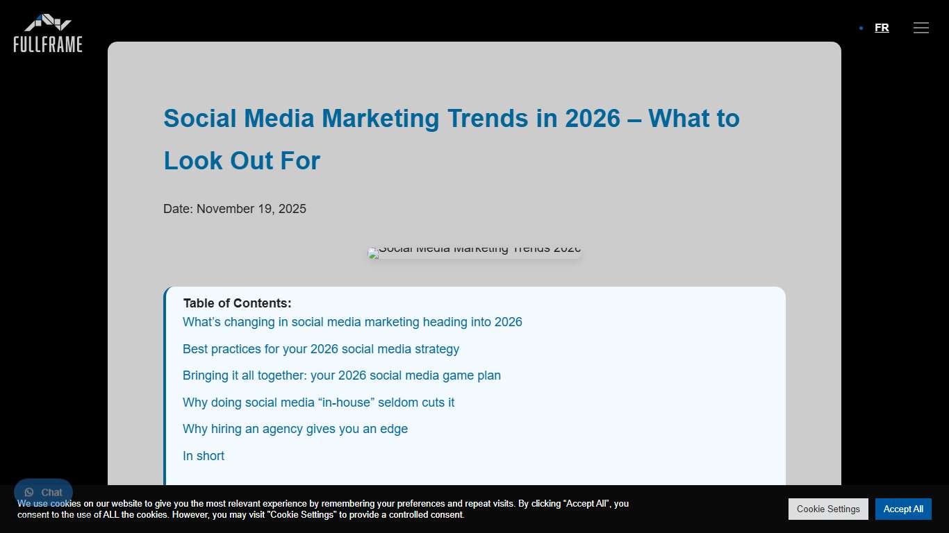 Social Media Marketing Trends in 2026 - what to look out for - Fullframe